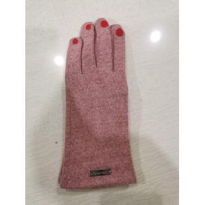 Vrouwen Winter Warm Touchscreen Handschoenen Houden Plus Fluwelen Binnenkant Cashmere Blend Vrouwelijke Nep Nagels Elegante Dunne Handschoenen