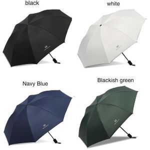 Black Adhesive Cloth 8 Bones Sunshade Umbrella Anti-UV Umbrella Dustproof Portable Rainy Day Outdoor Garden Furl Tri-Folded