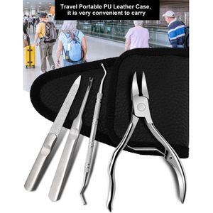 4 Stks/set Nagelknipper Cutter Trimmer Grooming Kit Manicure Set Pedicure Teen Nail Art Gereedschap Set Kits Met Opbergtas