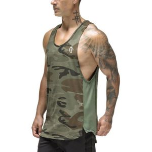 Mannen Zomer Bodybuilding Tank Tops Fitness Singlets Sportscholen Kleding Mouwloos Shirt Joggers Stiksels Sneldrogende Vest