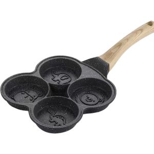 4 Gaten Omelet Pan Non-stick Bakplaat Maker Pannenkoek Pan Ei Ham Pannen Ontbijt Keuken Koken Pan