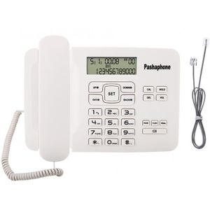 Vaste Telefoon Met Caller Id/Fsk/Dtmf Dual Systeem/Kalender Lcd Display Voor Home Office Wit KX-T7001 vaste Telefoon