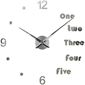 Ongebruikelijke Wandklok Elegante Moderne Reloj De Pared Quartz Grote Diy Klokken Acryl 3D Sticker Klok Voor Thuis Saat zegary