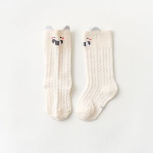 6 Paar/partij 0-1-3Years Cartoon Leuke Super Dunne Jacquard Mesh Baby Kids Mosquito Sok Kinderen Baby Tofddler Knie Hoge Sokken