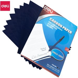 Deli E39834 Carbon Papier 100 Vellen/Pack A4 Blauw Kopie Schilderij Tracing Papier Graphite Schilderen Herbruikbare Schilderen Accessoires