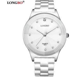 Longbo Top Brand Quartz Witte Keramische Liefhebbers Horloges Luxe Casual Unieke Dames Jurk Horloge Relogio Feminino