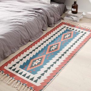 60X180Cm Retro Vloerkleden En Tapijt Voor Woonkamer Thuis Zachte Bohemian Tassel Home Tapijten Tafel Nachtkastje Tapijt deur Mat Thuis Decoratie