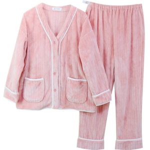 Vrouwen Pyjama Set Homewear Fleeced Winter Herfst Moederschap Pijamas Pak Flanel Borstvoeding Pyjama Zwangere Verpleging Nachtkleding