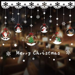 Vrolijk Kerstfeest Raamstickers Kerst Decoraties Voor Muur Glas Stickers Jaar Thuis Decals Decor Ornamenten