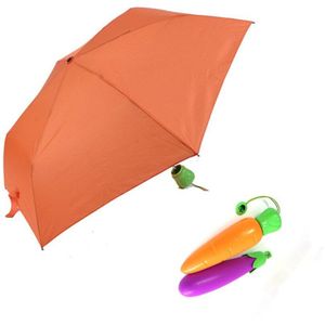 Paraplu Groente Wortelen Aubergine Regen Paraplu Kids Bescherming Winddicht 3 Opvouwbare Paraplu