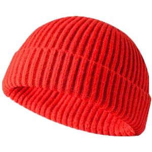 Vrouwen Winter Gebreide Muts Beanie Skullcap Sailor Cap Manchet Brimless Retro Warme Muts Zwart Grijs Roze Rood Geel