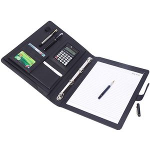 8 Pakketten Bestandsmap A4 Pu Ringband Display Boek Mappen Met Rekenmachine Document Bag Organizer Business Kantoor S