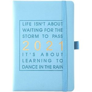 Engels Interne Pagina 'S Persoonlijke Agenda Planner Notebook Planner Maandelijkse Planner Pu Leather Soft Cover