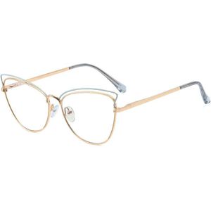 Anti-Blauw Blokkeren Bril Trends Cat Eye Vrouwen Bril Frame Oversized Optische Mode Decoratieve Glazen