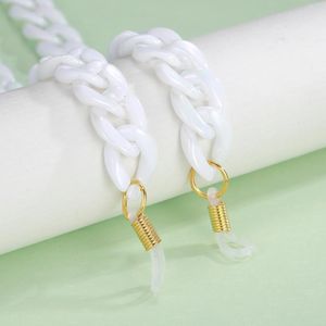 Teamer Parel-Wit Acryl Zonnebril Keten Vrouwen Lanyards Glazen Kettingen Riemen Anti-Slip Brillen Accessoires Hals Holder
