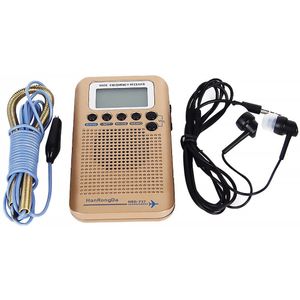 Draagbare Radio Vliegtuigen Band Ontvanger Fm/Am/Sw/Cb/Air/Vhf Radio Wereld Band Met oplaadbare Lcd Display Wekker