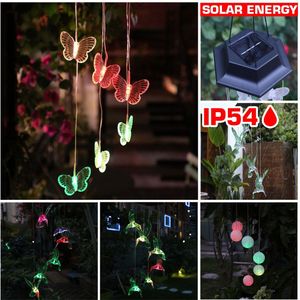 Outdoor Opknoping Solar Windgong Lamp Led Kleur Wind Chime Home Decoratie Kerst Cadeau