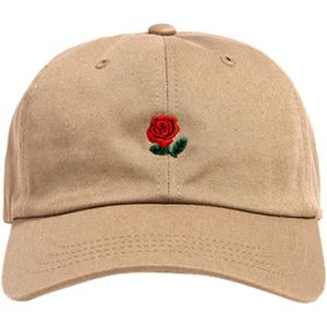 Die in douche katoen rose vader hat voor vrouwen mannen verstelbare bloem baseball cap borduren snapback hoed gebogen zomer zonnehoed