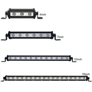 Offroad Super Slanke Led Verlichting Bar 4-19 Inch 12V 24V Auto Suv Vrachtwagen Wagon Pickup 4X4 Ute Spot Bumper Enkele Rij Rijden Lamp