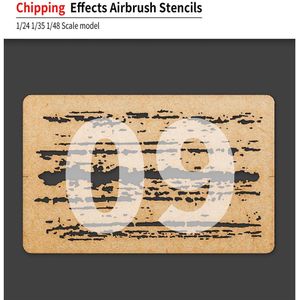 Chippen Effecten Airbrush Stencils Kartonnen Tool Voor 1/24 1/35 1/48 Schaal Model