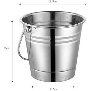 Rvs Ijsemmer Draagbare Ijs Chiller Koeler Met Handvat Ice Cube Container Voor Wijn Champagne Bier Party Bar Tool