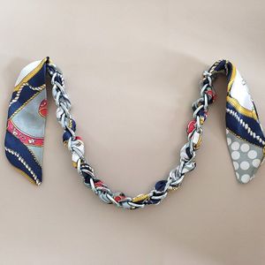 Zijde Met Metalen Ketting Tas Handvat Vrouwen Mode Tas Handvat Decoratie Tie Multifunctionele Hand Lint Tas Riem