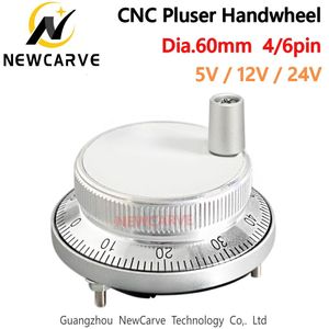 60 Mm 5V 12V 24V Cnc Pulser Elektronische Handwiel 4 6 Pin Puls 25 100 Manual Pulse generator Encoder Newcarve