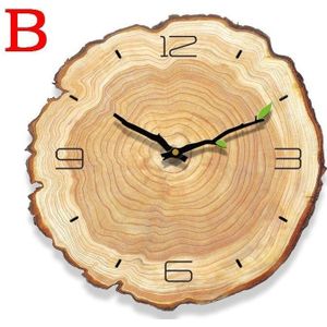 12 Inch Vintage Wooden Clock Cafe Office Home Kitchen Wall Decor Silent Clock Art Large Wall Clock Home Wall Clock