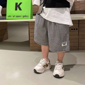 2022 Zomer Kinderen Koreaanse Plaid Vijf Punt Shorts Casual Mode Broek 4-44