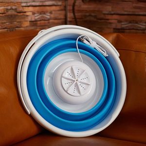 Mini Draagbare Ultrasone Turbine Wasmachine Opvouwbare Emmer Type Usb Wasserij Kleren Washer Cleaner Voor Home Reizen