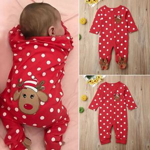 Baby Baby Jongen Meisje Kerst Outfit Romper Jumpsuit Playsuit Katoenen Kleding