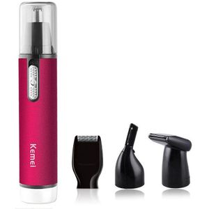 4in1 Neus Trimmer Baard Trimmer Voor Mannen Wenkbrauw, neus Haar Trimmer Voor Neus En Oren Oor Cleaner Ontharing Aa Batterij Aangedreven