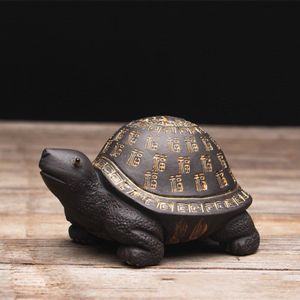 Leuke paarse klei thee Huisdier Schildpad creatieve yixing zisha thee pot deksel houder voor teatray teaboard tearoom Decoratie Handcrafts