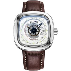 Atieno Quartz Horloge Voor Mannen Luxe Plein Uur Mechanische Moderne Waterdichte Mannelijke Horloges Kerstcadeau