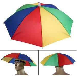 Opvouwbare Paraplu Hoed Vissen Wandelen Kamperen Strand Hoofddeksels Zon Cap Hoofd Hoeden Outdoor Sport Visgerei Accessoire Gereedschappen
