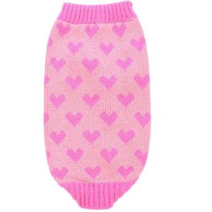 Huisdier Winter Wollen Trui Hond Kleding Liefde Hart Knitwear Puppy Kleding Warme Zachte Hoge Kraag Jas Pet Puppy