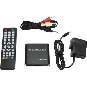 Media Player 1080P Full Hd Media Player Usb Harde Schijf Sd/Mmc-kaart Speler (Eu Plug)