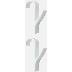 Hanger Voor Verwarmde Handdoek Radiator Rail Bad Haak Houder Kleerhanger Percha Plegable Sjaal Hanger 6 Stuks Wit