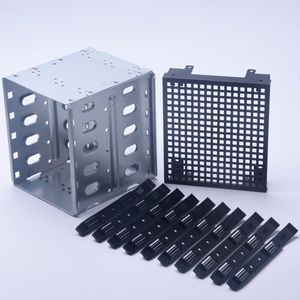 Met Ventilator Ruimte Harde Schijf Kooi 5.25 "Tot 5X3.5" Rack Pc Benodigdheden Voor Computer Sata Sas rvs