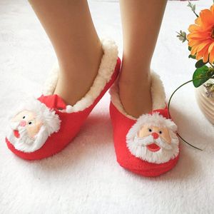 Kerst Warme Sokken Zachte Anti-Slip Dikke Vloer Sokken Thermische Sokken Slippers Voor Vrouwen Kerstcadeau