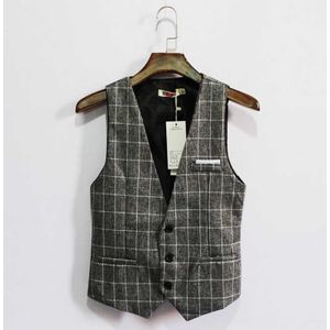 Vintage Engeland Slim Pak Vest Mannen Casual Business Professionele Vest Koreaanse Vest Plaid Vest Man Kleding Plus Size 7XL