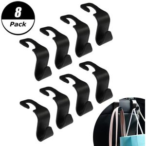 8Pcs Universal Car Seat Terug Haak Hoofdsteun Opslag Montage Haak Tas Hanger Auto Interieur Organizer Accessoires