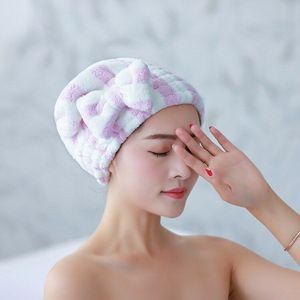 Meisjes Vrouwen Badkamer Haar Tulband Thuis Bad Douche Cap Microfiber Haar Drogen Handdoek Hoofd Gewikkeld Handdoeken Badkamer Accessoires 1Pc