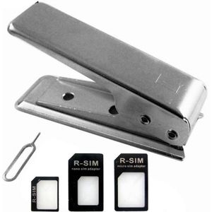 Besegad Sims Micro SIM Nano SIM Card Cutter voor ipone iPhone 5 5 S 5C 5E 6 6 S 7 Plus Adapter Eject Pin Naald cortador de chip