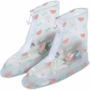 Dikkere Anti-Slip Vrouwen Regen Schoenen Cover Waterdichte Platte Enkellaarsjes Cover Hakken Laarzen Schoenen Covers Regen Laarzen