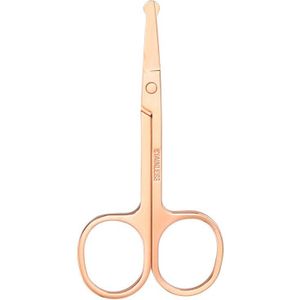 Stainless Steel Beauty Scissors Beauty Makeup Tools Small Scissors Round Head Nose Hair Scissors Curved Pointed Eyebrow Trimmer