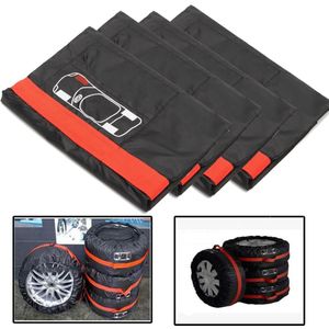 Universele 4 Stuks Auto Waterdicht Stofdicht Cover Band Band Opbergtas Wiel Bescherming Tas Wheel Cover