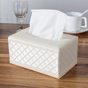 Mode Synthetisch Leer Tissue Box Hold Patroon Huis Houden Woondecoratie Tissue Box Covers Tissue Servet Doos PZJH010