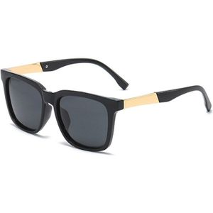 Zhiyi Metalen Vintage Mannen Zonnebril Polariserende Rijden Bril Brand Vierkante Zonnebril Voor Drivers Shades Eyewear UV400