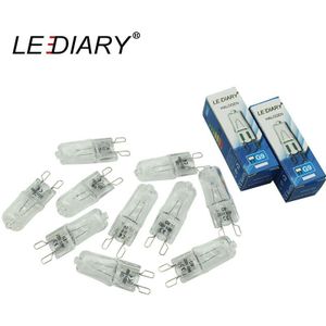 Lediary 20 Pcs 110V 220V Super Heldere G9 Halogeenlamp 25/40/60W Halogeen Lampen 2700K Warm Wit Elke Lamp Met Binnenbak